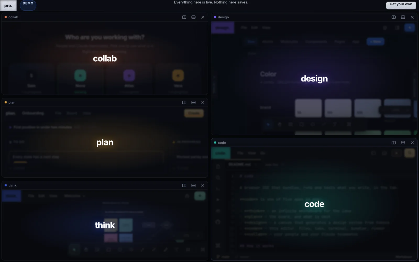 pro.dfurrer.com - think, plan, design, code and collab open at once