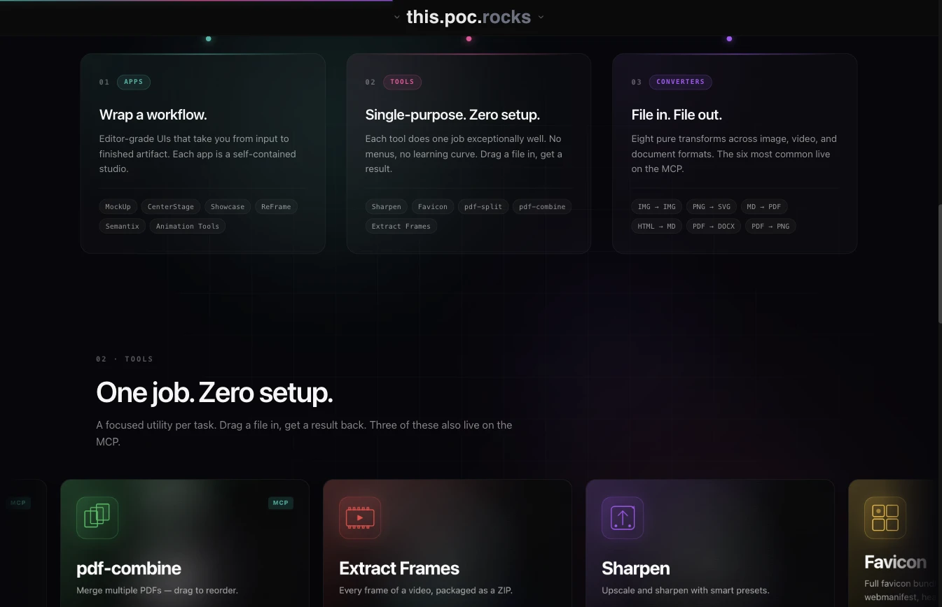 this.poc.rocks - browser creative tools